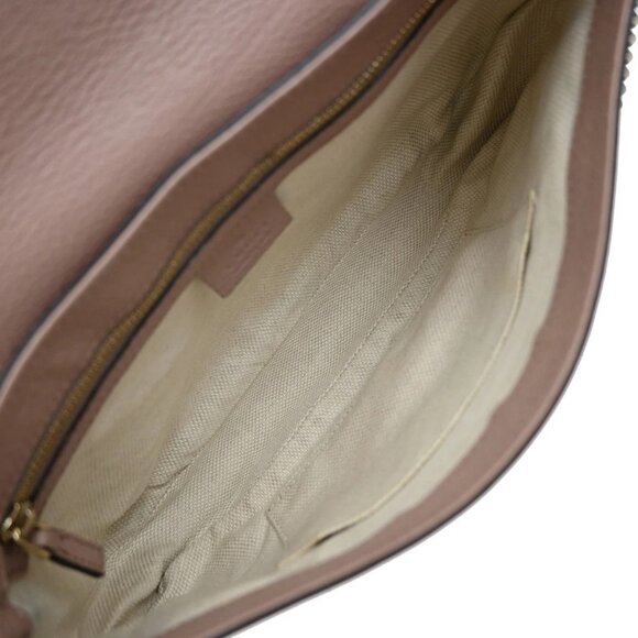 GUCCI GG Interlocking Chain Tassel Shoulder Hand Bag Leather Pink Gold 79EF745 - Picture 10 of 15